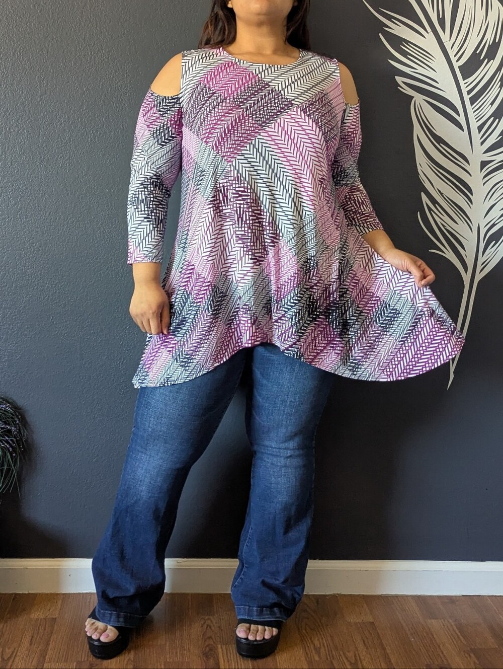 Alfani Cold Shoulder Blouse